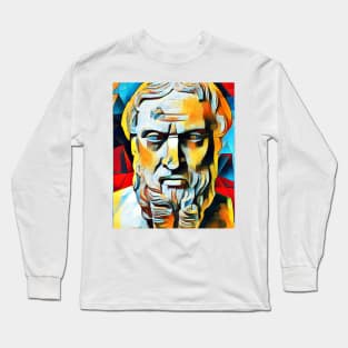 Herodotus Abstract Portrait | Herodotus Artwork 2 Long Sleeve T-Shirt